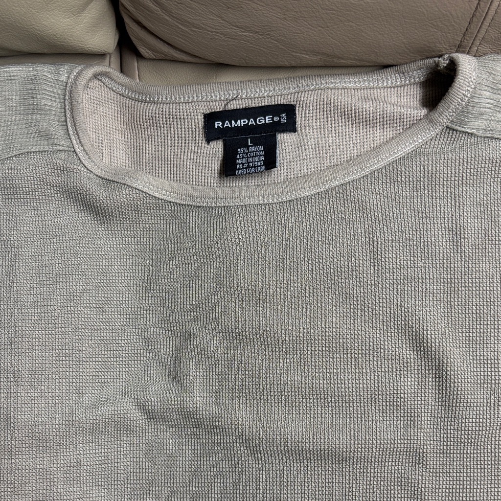 Rampage Vintage 90s Mens Crewneck Sweater In Taupe Beige Size Large